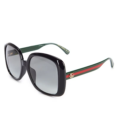 Gucci Women's Black Square 56mm Sunglasses