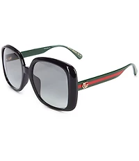 Gucci Women's Black Square 56mm Sunglasses