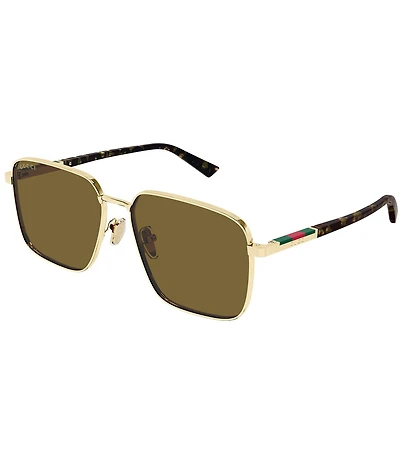 Gucci Women's Subtle Web 60mm Square Sunglasses
