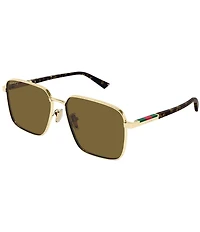 Gucci Women's Subtle Web 60mm Square Sunglasses