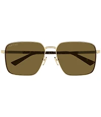 Gucci Women's Subtle Web 60mm Square Sunglasses