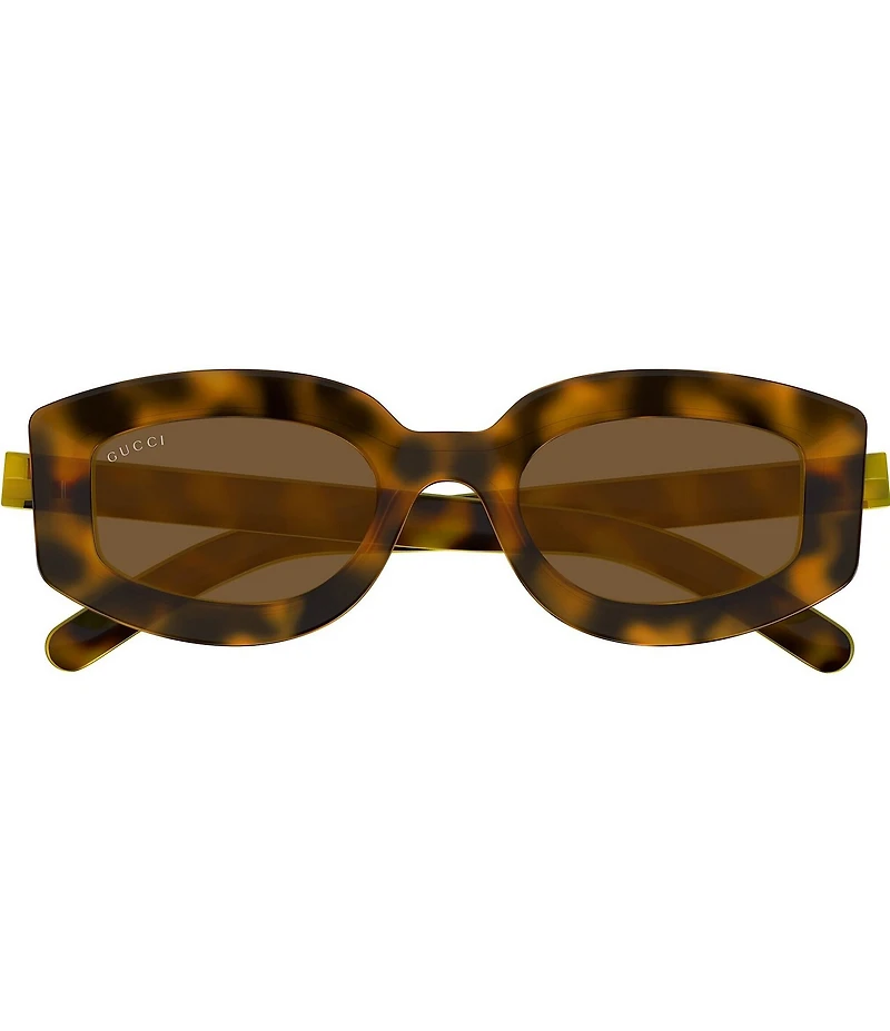 Gucci Sunset Boulevard 51mm Geometric Tortoise Sunglasses