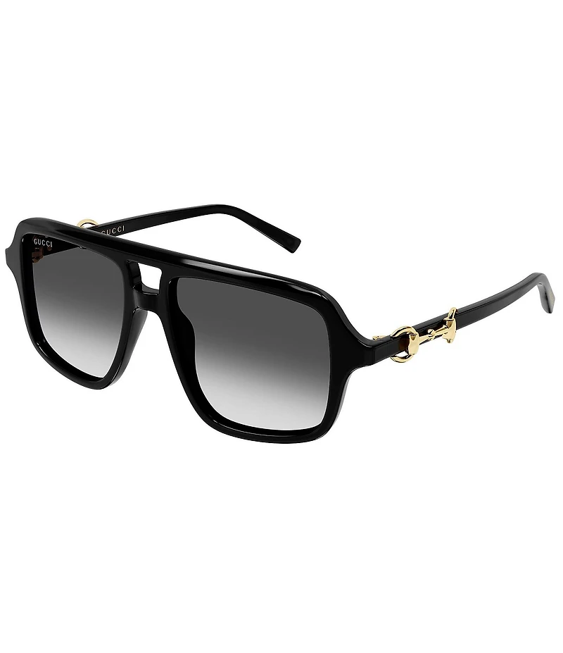 Gucci Women's Through Horsebit 55mm Navigator Sunglasses
