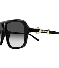 Gucci Women's Through Horsebit 55mm Navigator Sunglasses