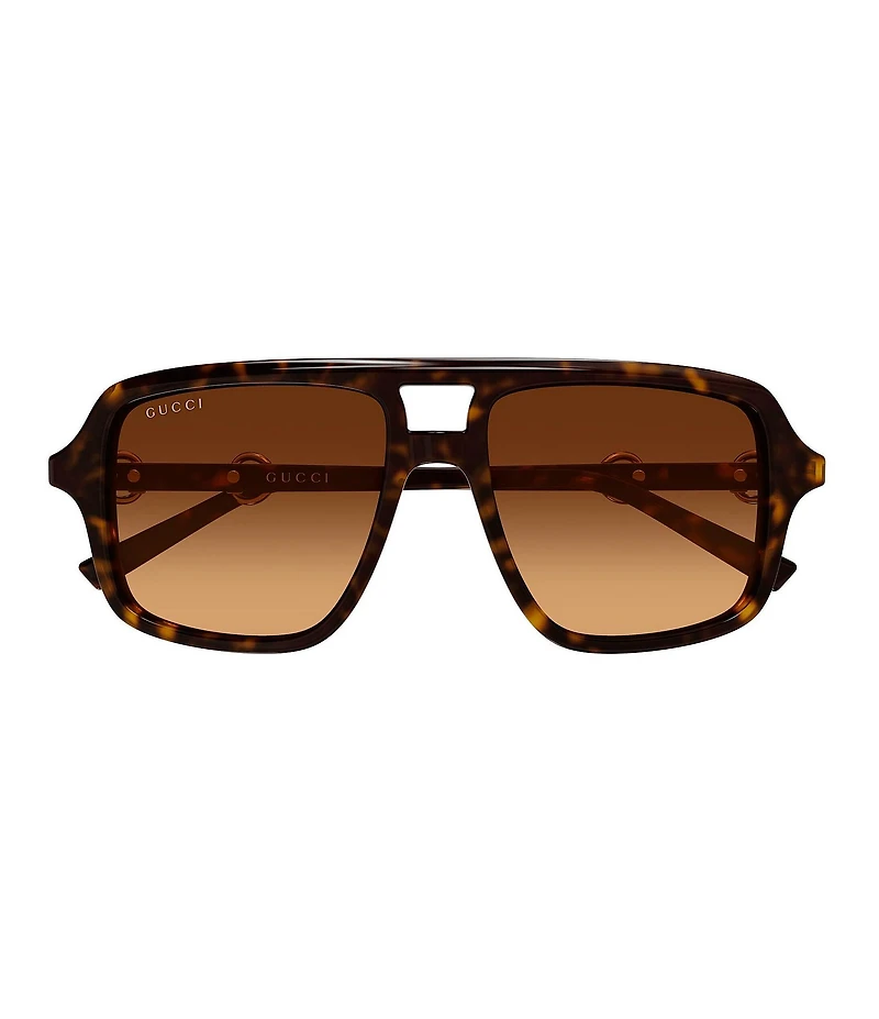 Gucci Women's Through Horsebit 55mm Navigator Sunglasses