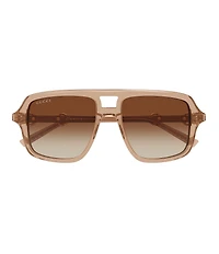 Gucci Women's Through Horsebit 55mm Navigator Sunglasses