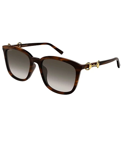 Gucci Women's Through Horsebit 56mm Square Sunglasses