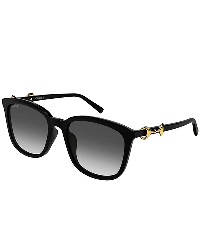 Gucci Women's Through Horsebit 56mm Square Sunglasses