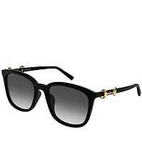 Gucci Women's Through Horsebit 56mm Square Sunglasses