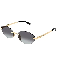 Gucci Women's Through Horsebit 58mm Oval Sunglasses
