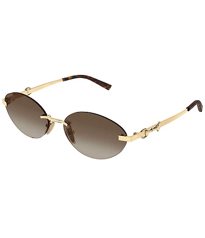 Gucci Women's Through Horsebit 58mm Oval Sunglasses