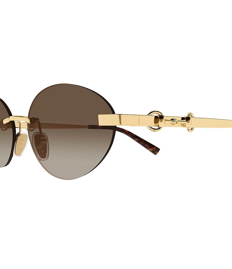 Gucci Women's Through Horsebit 58mm Oval Sunglasses