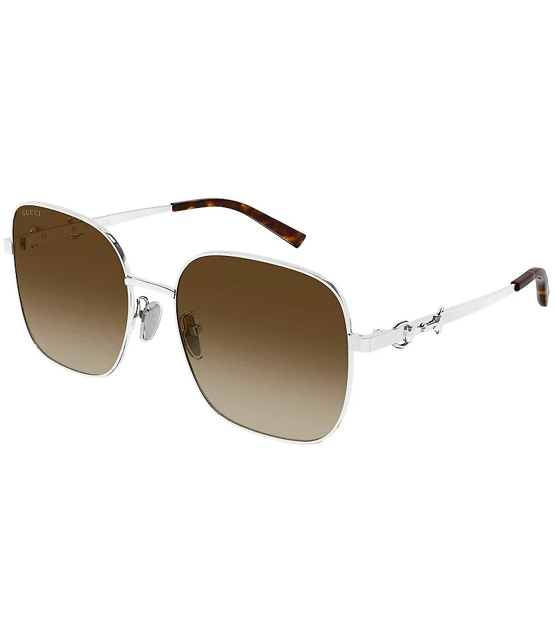 Gucci Women's Through Horsebit 58mm Square Sunglasses