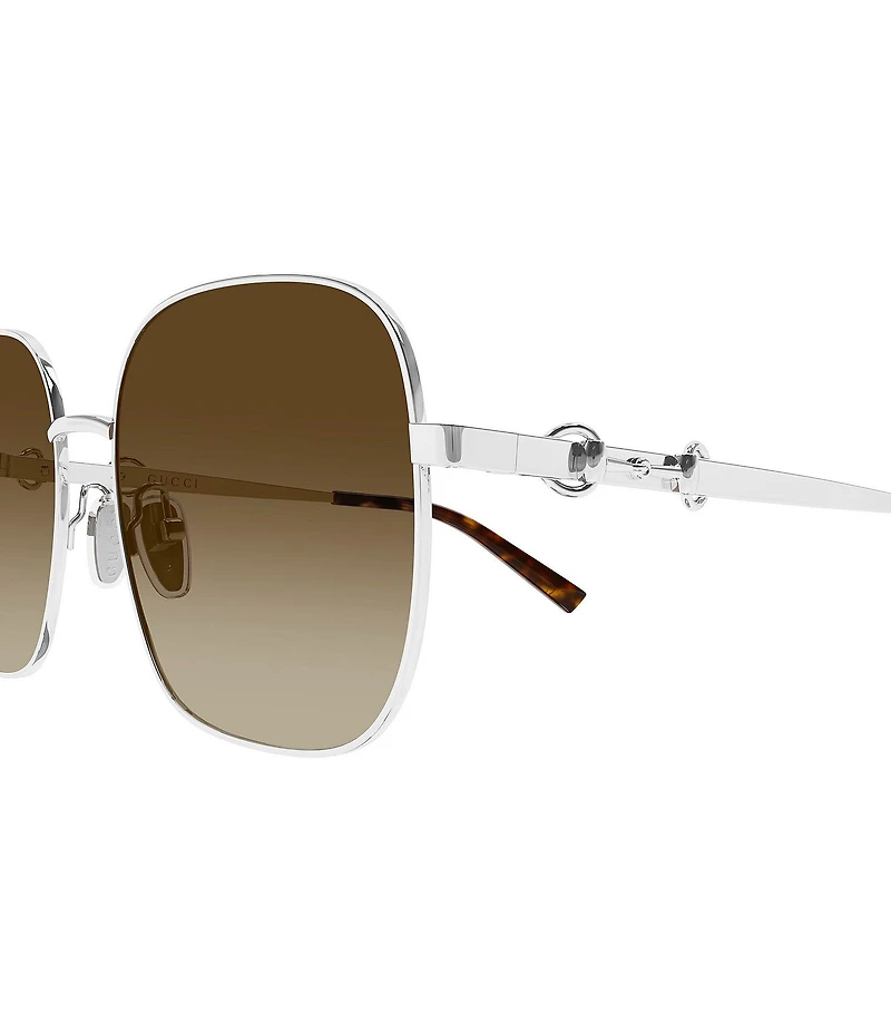 Gucci Women's Through Horsebit 58mm Square Sunglasses