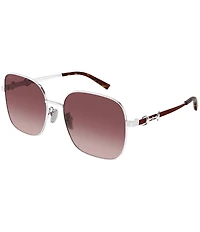 Gucci Women's Through Horsebit 58mm Square Sunglasses