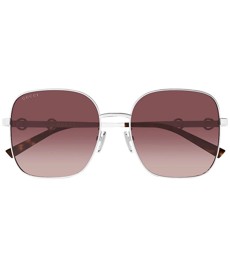 Gucci Women's Through Horsebit 58mm Square Sunglasses