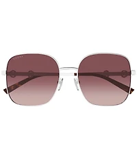 Gucci Women's Through Horsebit 58mm Square Sunglasses