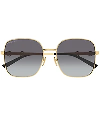 Gucci Women's Through Horsebit 58mm Square Sunglasses