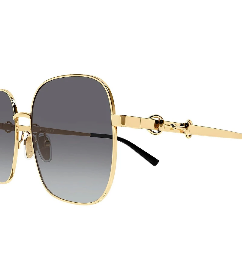 Gucci Women's Through Horsebit 58mm Square Sunglasses