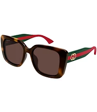 Gucci Women's Web Stripe 55mm Butterfly Sunglasses