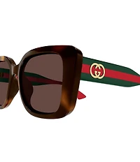 Gucci Women's Web Stripe 55mm Butterfly Sunglasses