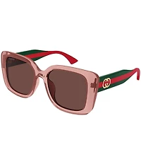 Gucci Women's Web Stripe 55mm Butterfly Sunglasses