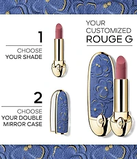 Guerlain Limited Edition Blooming Denim Collection Rouge G Customizable Lipstick Case