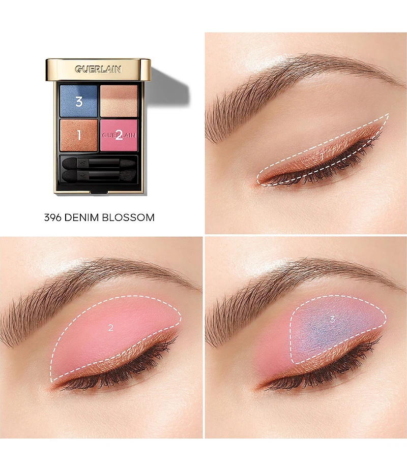 Guerlain Limited Edition Ombres G-Quad Denim Blossom Eyeshadow Palette