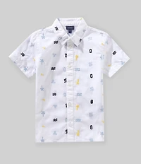 Guess Little Boys Short Sleeve Poplin Shirt