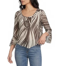 Guess 3/4 Sleeve Serafina Mesh Top