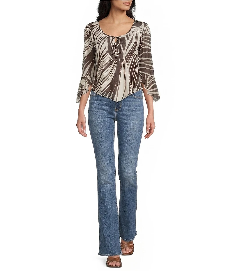 Guess 3/4 Sleeve Serafina Mesh Top