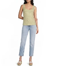 Guess 4G Allover Print Scoop Neck Sleeveless Tank Top