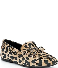 Guess Aisha Leopard Print Suede Boat Shoes