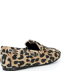 Guess Aisha Leopard Print Suede Boat Shoes
