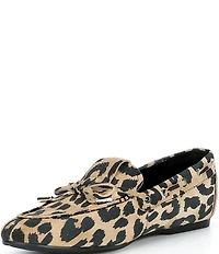 Guess Aisha Leopard Print Suede Boat Shoes