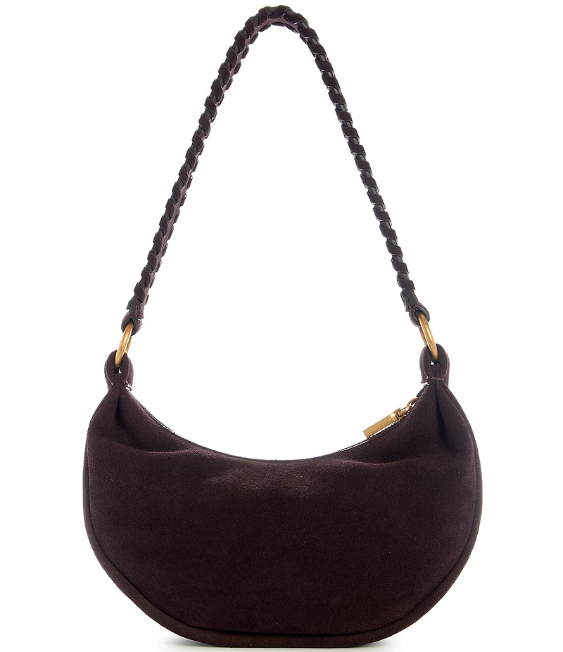 Guess Amita Espresso Suede Hobo Shoulder Bag