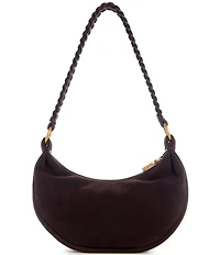 Guess Amita Espresso Suede Hobo Shoulder Bag