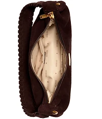 Guess Amita Espresso Suede Hobo Shoulder Bag