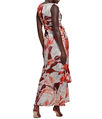 Guess Ava Sleeveless Asymmetrical Hem Long Dress