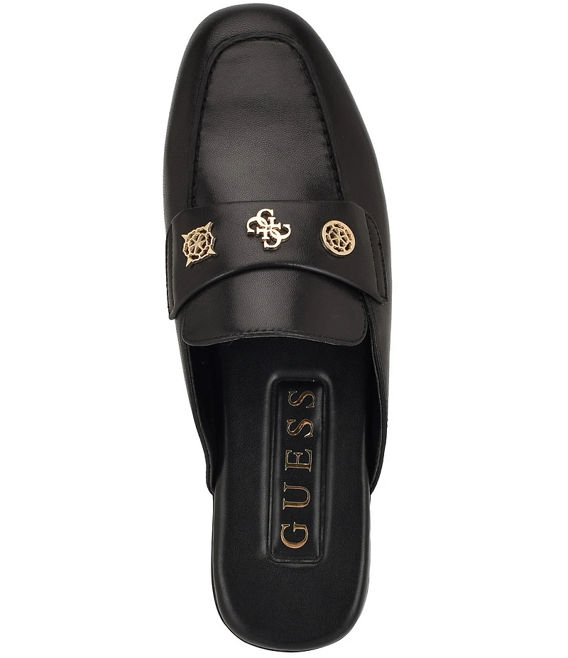 Guess Aydeena Leather Flat Loafer Mules