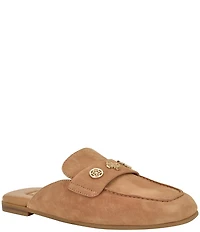 Guess Aydeena Suede Flat Loafer Mules