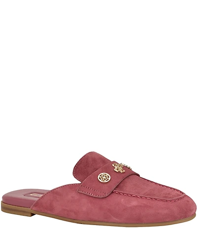 Guess Aydeena Suede Flat Loafer Mules