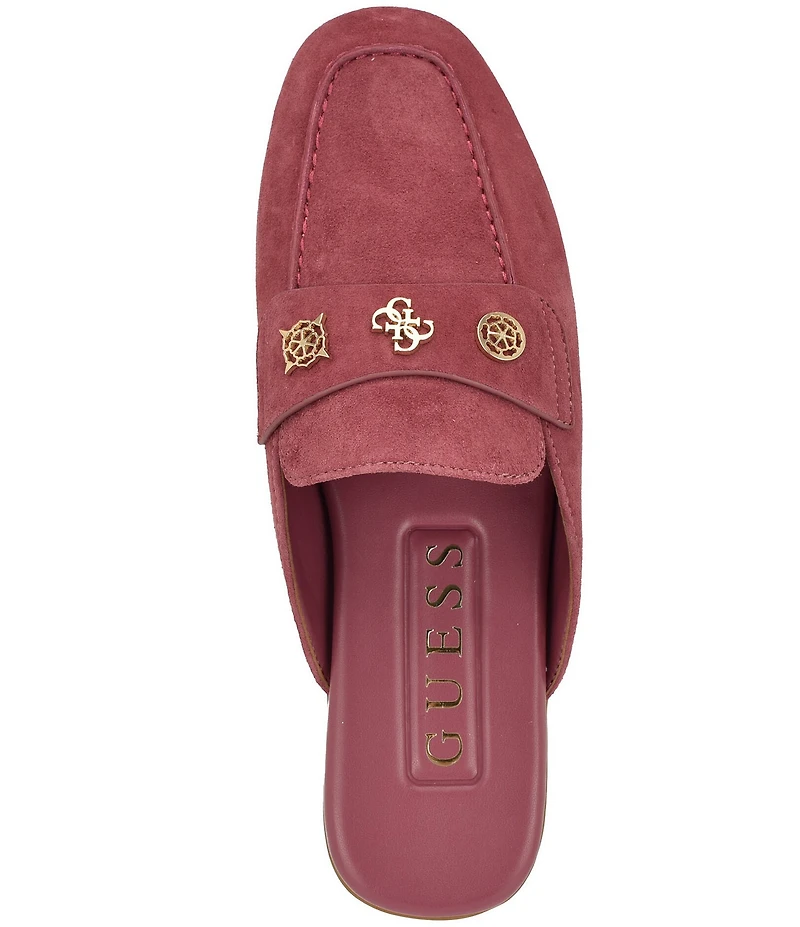 Guess Aydeena Suede Flat Loafer Mules