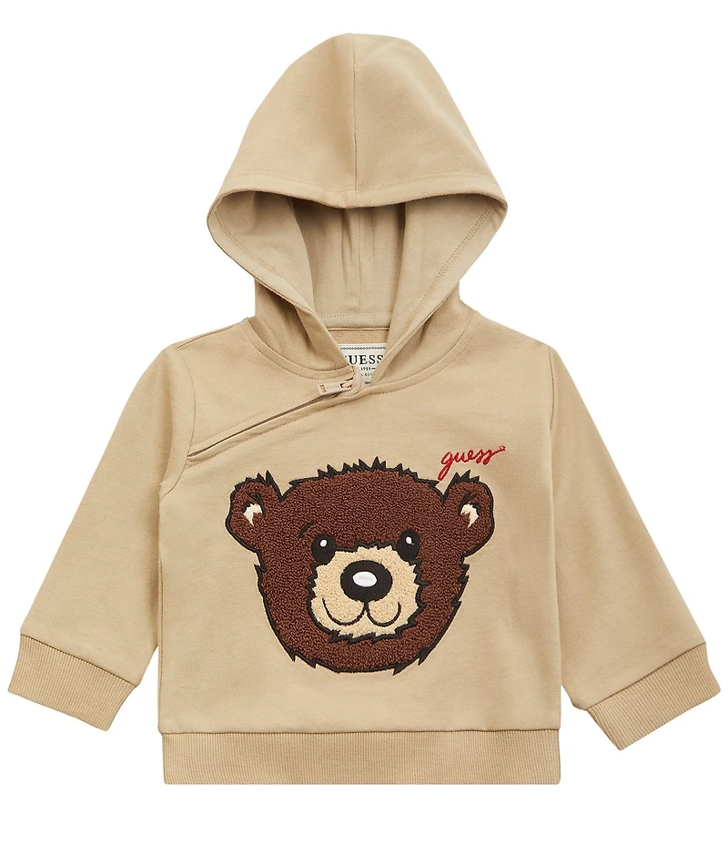 Guess Baby Boys Organic Cotton Long Sleeve Active Zip Hooded Top & Jogger Pant Set