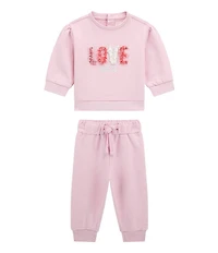Guess Baby Girls Long Sleeve Active Love Top & Pants 2-Piece Set
