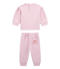 Guess Baby Girls Long Sleeve Active Love Top & Pants 2-Piece Set