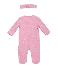 Guess Baby Girls Logo Heart Footie