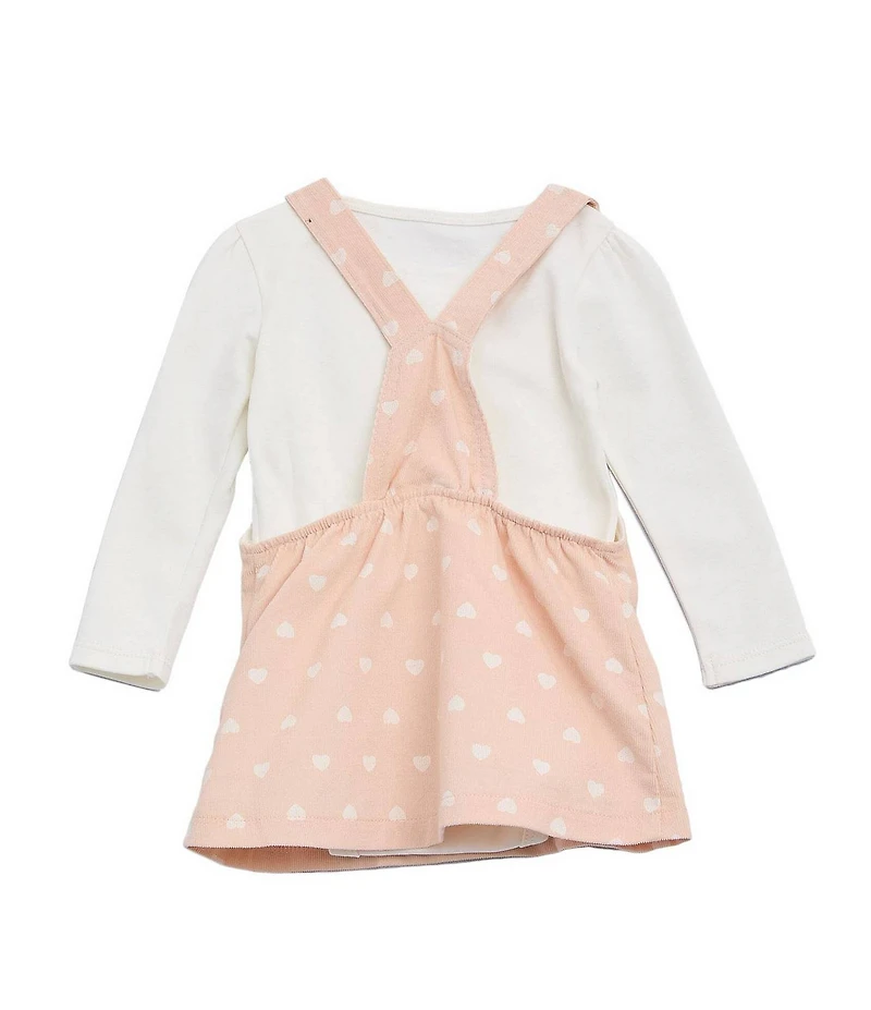 Guess Baby Girls Long Sleeve Bodysuit & Heart Print Skirtall Set