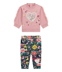 Guess Baby Girls Long Sleeve Sweatshirt & Pants Set