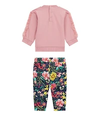 Guess Baby Girls Long Sleeve Sweatshirt & Pants Set